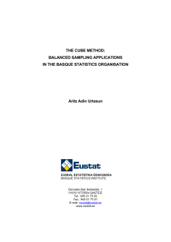 THE CUBE METHOD: BALANCED SAMPLING
