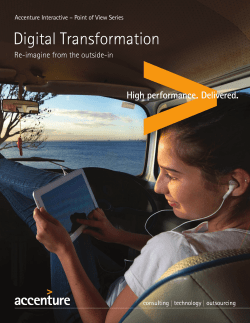Digital Transformation &ndash; Re-imagine from the outside-in.