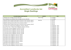 Accredited Landlords - Single dwellings