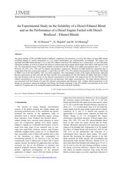 An Experimental Study on the Solubility of a Diesel