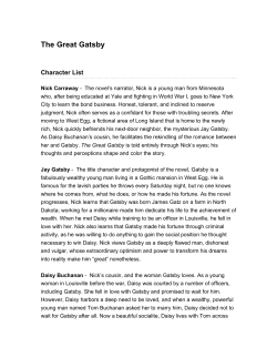 Great Gatsby notes - Our Lady`s High School
