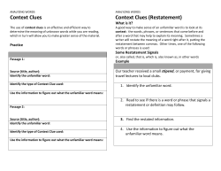 Context Clues Context Clues (Restatement)