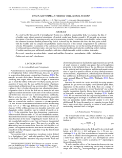 CAN PLANETESIMALS FORM BY COLLISIONAL FUSION?