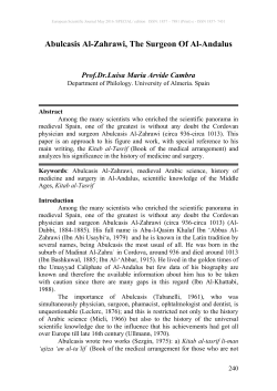 Abulcasis Al-Zahrawi, The Surgeon Of Al