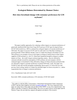 Ecological Balance Determined by Human Choice: How does