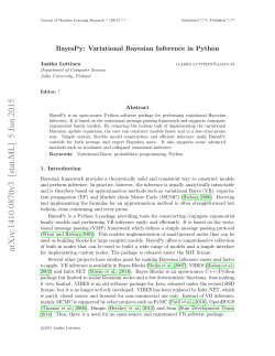 BayesPy: Variational Bayesian Inference in Python