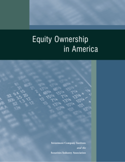 Equity Ownership in America - Investment Company Institute