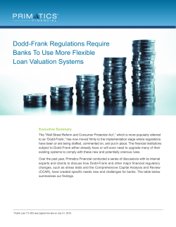 Dodd-Frank Regulations Require Banks To Use More Flexible Loan