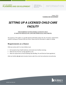 setting up a licensed child care facility