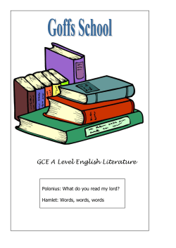 GCE A Level English Literature