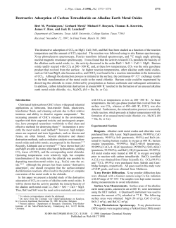 Destructive Adsorption of Carbon Tetrachloride on Alkaline Earth