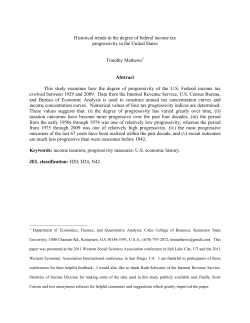 Historical trends in the degree of federal income tax progressivity in