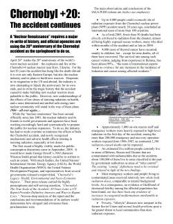Chernobyl +20 - Nuclear Energy Information Service