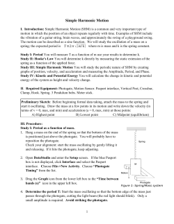 Simple Harmonic Motion