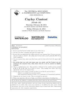 2014 Cayley Contest - CEMC