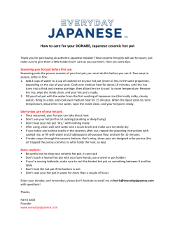 How to care for your DONABE, Japanese ceramic hot pot