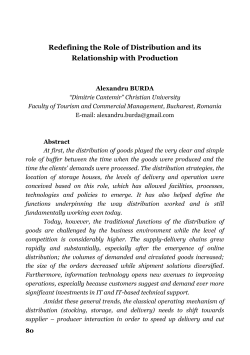 Redefining the Role of Distribution and its Relationship with