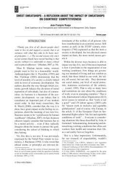 Sweet Sweatshops-A Reflexion about the Impact of Sweatshops on