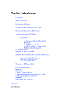 Modeling Carbon Isotopes
