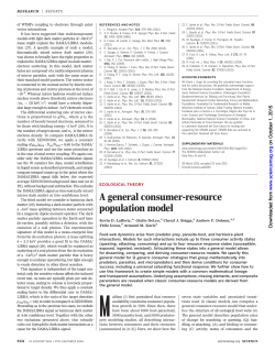 A general consumer-resource population model