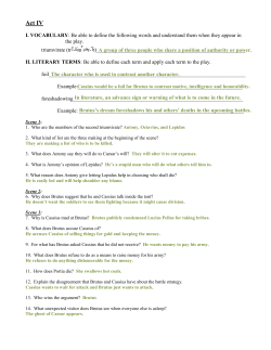 Study Guide for The Tragedy of Julius Caesar