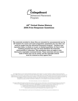 2004 AP United States History Free Response Questions