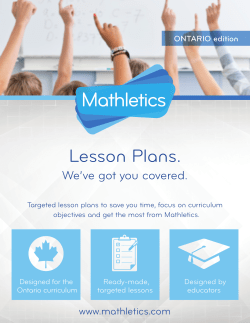 lesson plans: ontario
