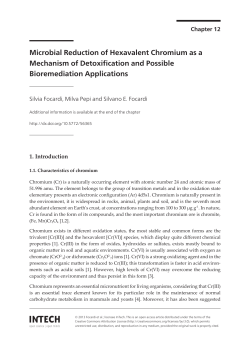 Microbial Reduction of Hexavalent Chromium as a