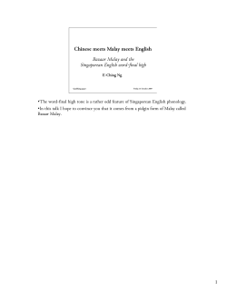 Chinese meets Malay meets English - E