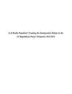 Is It Really Populism? Framing the Immigration Debate in the US