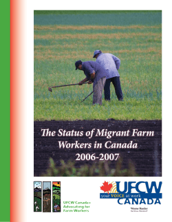 Report on the Status of Migrant Farm Workers in Canada 2006-2007