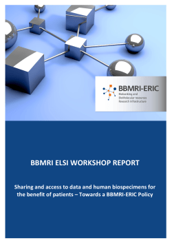 bbmri elsi workshop report - BBMRI-ERIC