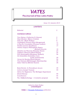 The Journal of New Latin Poetry