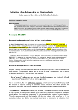 Definition of and discussion on Biostimulants