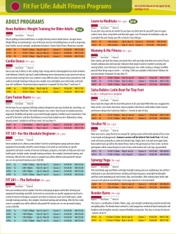 Adult Fitness Programs