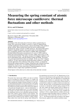Measuring the spring constant of atomic force