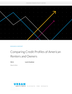 Comparing Credit Profiles of American Renters and