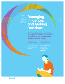 Managing Influences and Making Decisions