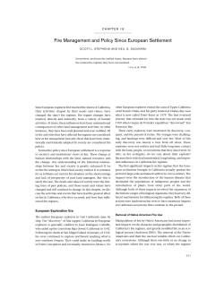 Fire Management and Policy Since European Settlement