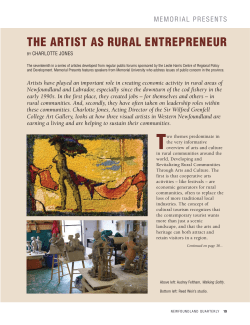 the artist as rural entrepreneur