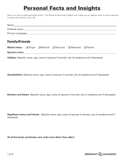 Personal Facts and Insights
