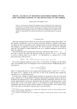 PRICING AND DELTAS OF DISCRETELY