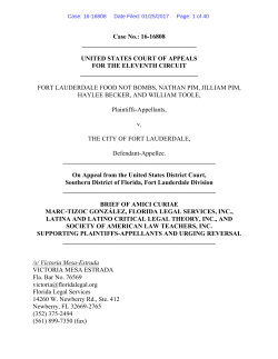 1 Case No.: 16-16808 UNITED STATES COURT OF APPEALS FOR
