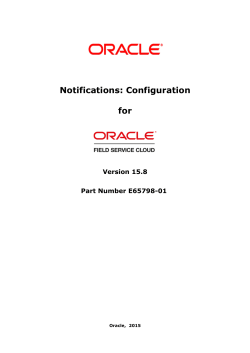 Oracle Field Service Cloud Notification