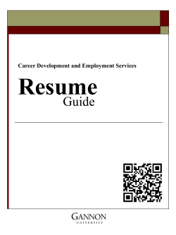 Career Development And Employment Services Resume