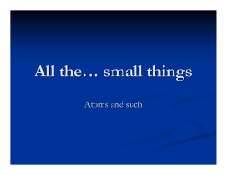 All the&hellip; small things