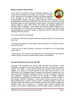 Courage - the Military Christian Fellowship of Australia
