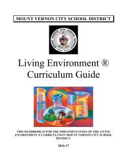 LIVING ENVIRONMENT FINAL - Mount Vernon City School District