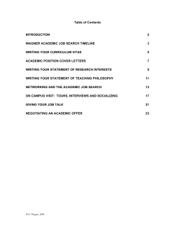Academic Job Search