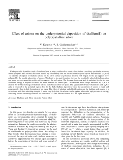 Effect of anions on the underpotential deposition of thallium(I) on